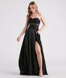 Danica Rhinestone Lace Satin Formal Dress