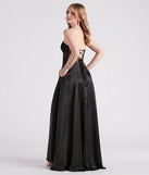 Danica Rhinestone Lace Satin Formal Dress