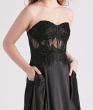 Danica Rhinestone Lace Satin Formal Dress