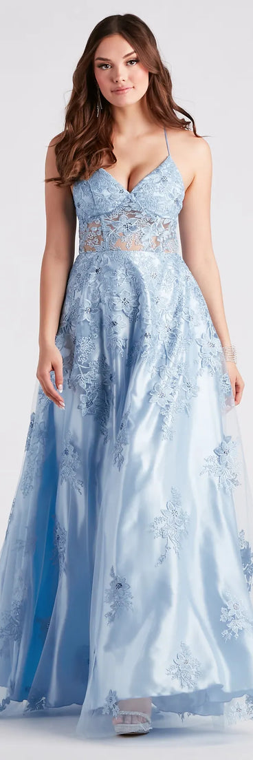 Willow Floral Embroidered Ball Gown