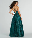 Giavanna Glitter Corset Lace-Up Ball Gown