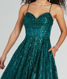Giavanna Glitter Corset Lace-Up Ball Gown