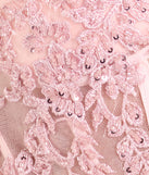 Turn heads at Prom 2025 in this pink prom dress, where statement-making details meet the iconic style of the Mae Corset Lace-Up A-Line Ball Gown.