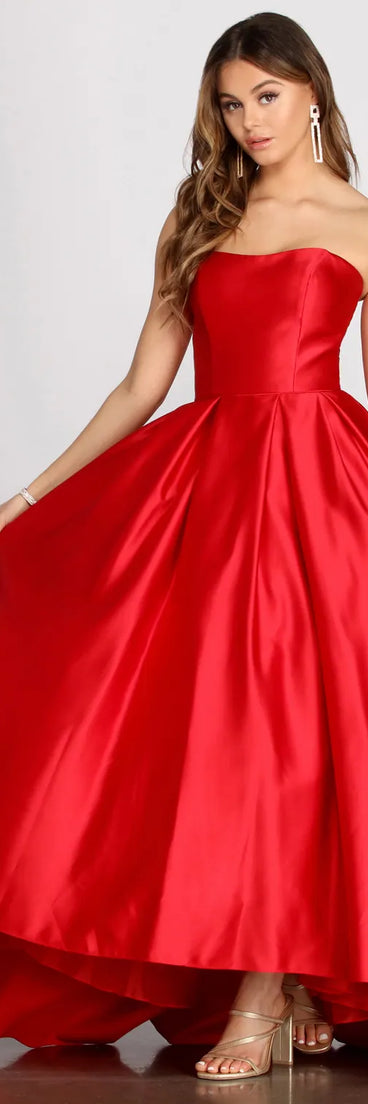 Dahlia Sweetheart Satin Ball Gown