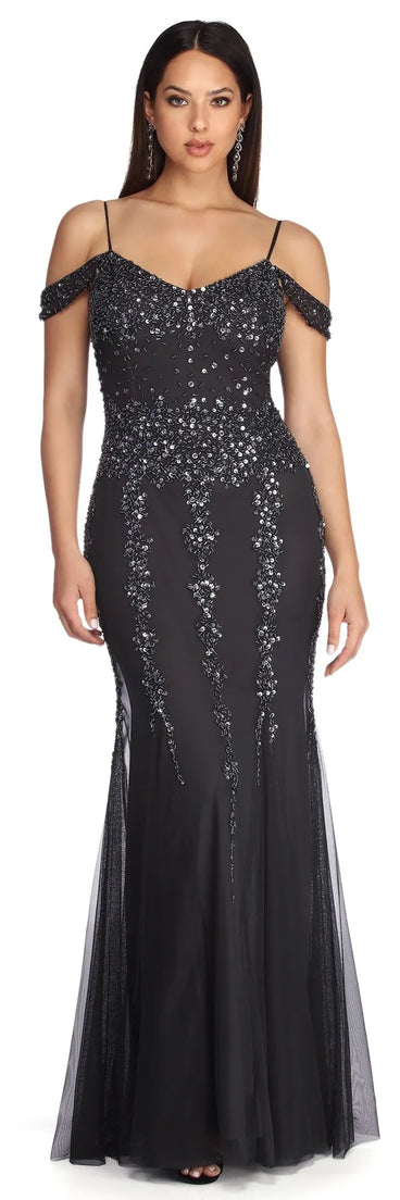 Madeline Formal Beaded Mermaid Dress
