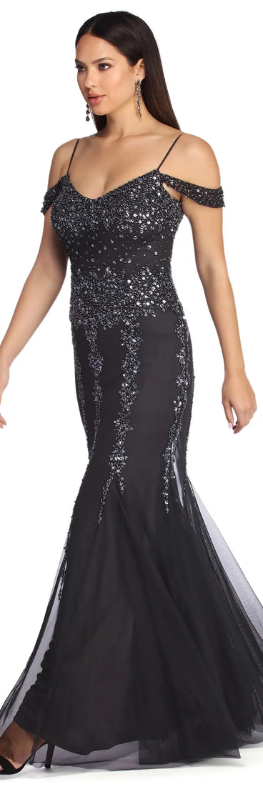 Madeline Formal Beaded Mermaid Dress