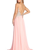 Beatrice Formal High Slit Chiffon Dress