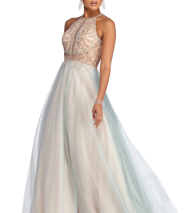 Shauna Beaded Tulle Ball Gown