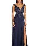 Amina Formal High Slit Chiffon Dress