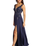 Amina Formal High Slit Chiffon Dress