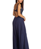Amina Formal High Slit Chiffon Dress