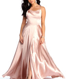 Aurelia Formal Satin Lattice Dress