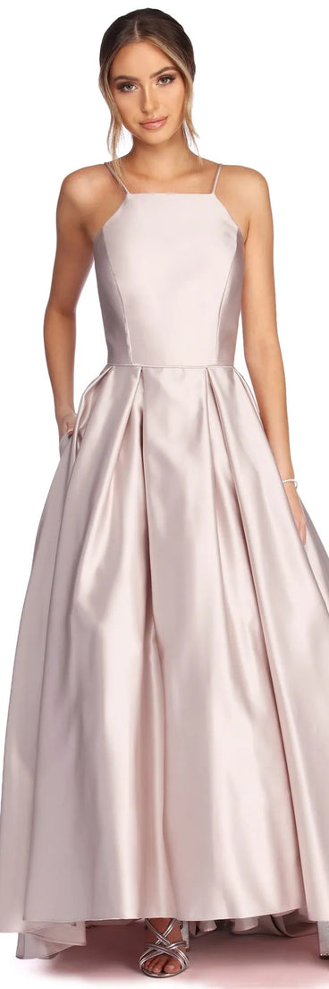 Harper Formal Satin Ball Gown