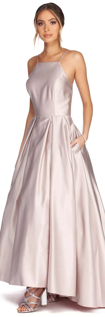 Harper Formal Satin Ball Gown