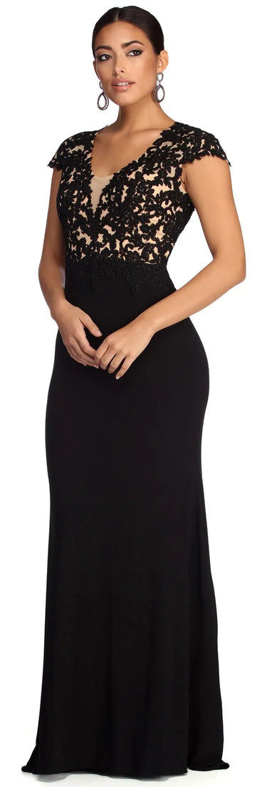 Tia Formal Open Back Dress