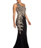 Mila Metallic One Shoulder Dress