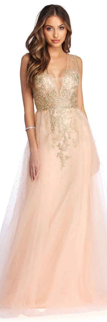 Maryanne Beaded Tulle Ball Gown