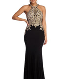 Dina Formal Metallic Open Back Dress