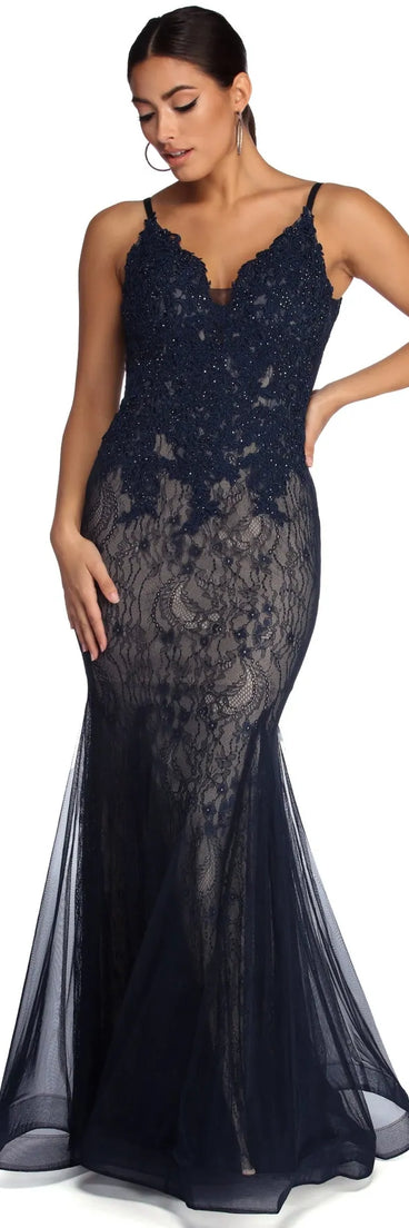 Emelia Formal Trumpet Lace Dress