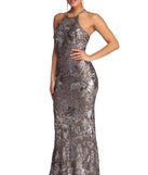 Aaliyah Formal Sequin Open Back Dress
