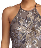 Aaliyah Formal Sequin Open Back Dress