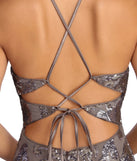 Aaliyah Formal Sequin Open Back Dress