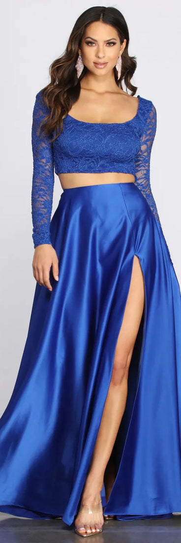 Dana Glitter Two Piece Dress