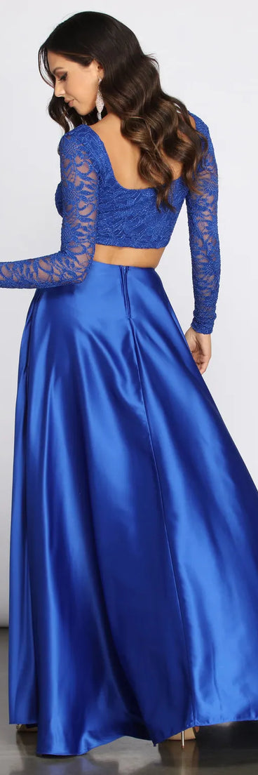 Dana Glitter Two Piece Dress