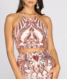 Alissa Formal Two Piece Sequin Dress