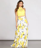 Katia Two Piece Lace & Chiffon Dress