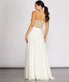Magnolia Two Piece Scallop Lace Glitter A-Line Dress