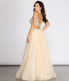 Via Two Piece High Neck Tulle Dress