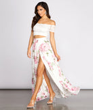 Isadora Lace Two Piece Chiffon Floral Dress