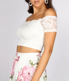 Isadora Lace Two Piece Chiffon Floral Dress