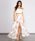 Isadora Lace Two Piece Chiffon Floral Dress