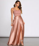 Eriko Glitter Lace Two Piece Satin Dress