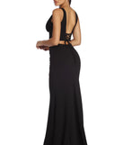Roxanna Formal Lattice Two Piece Dress