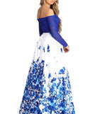 Aline Formal Floral Two Piece Dress