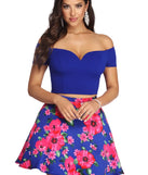 Liz Formal Floral Two Piece Dress