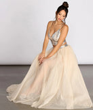 Artemis Sequin Crop Two Piece Tulle Dress