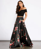 Jeanette Crepe Two Piece Floral Dress
