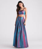Bonnie Formal Metallic Two-Piece A-Line Dress