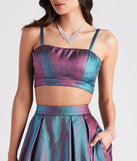 Bonnie Formal Metallic Two-Piece A-Line Dress