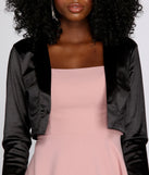 Satin Crop Bolero Jacket