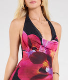 Make a bold statement in the Alluring Vibe Floral Mesh Bodycon Maxi Dress in black, the perfect summer dress for weddings, cocktail hours, nights out, and/or seasonal celebrations.