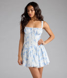Shine with confidence, elegance, and standout style in the Effortless Bliss Floral Corset Skater Dress—a white graduation dress designed with a fresh silhouette and the latest trends.