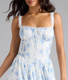 Shine with confidence, elegance, and standout style in the Effortless Bliss Floral Corset Skater Dress—a white graduation dress designed with a fresh silhouette and the latest trends.