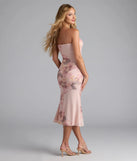Botanical Beauty Floral Mesh Midi Dress