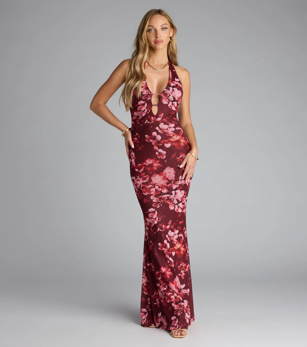 Own the Bloom Floral Strappy Halter Maxi | Windsor