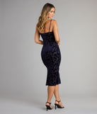 Oh-So-Chic Floral Velvet Burnout Midi Dress